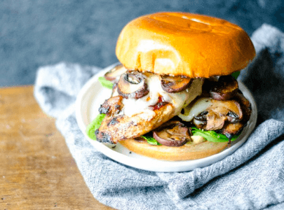 Mushroom Chicken Burger Meal 