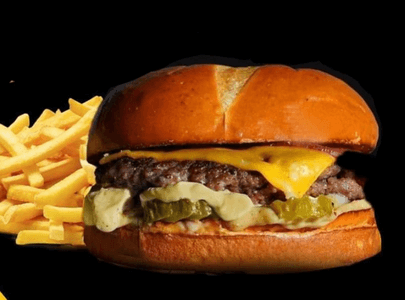 Mushroom Beef Burger Meal 
