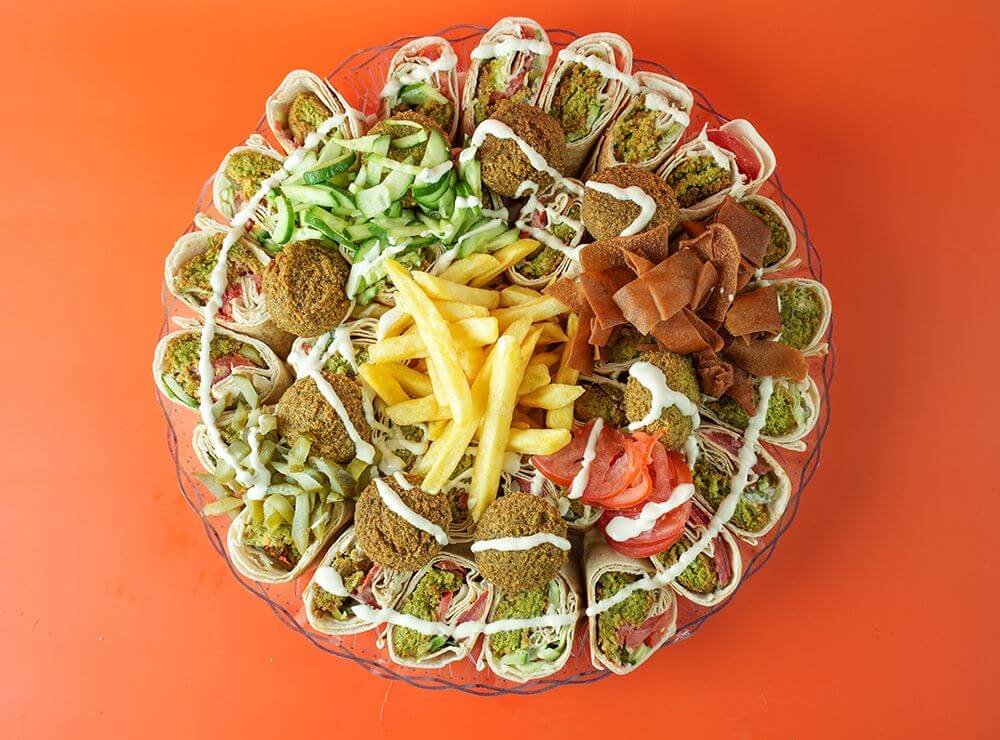 Family Falafel Saj Tray