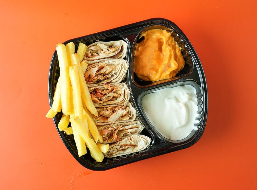 Arabic Chicken Shawarma Saj Platter