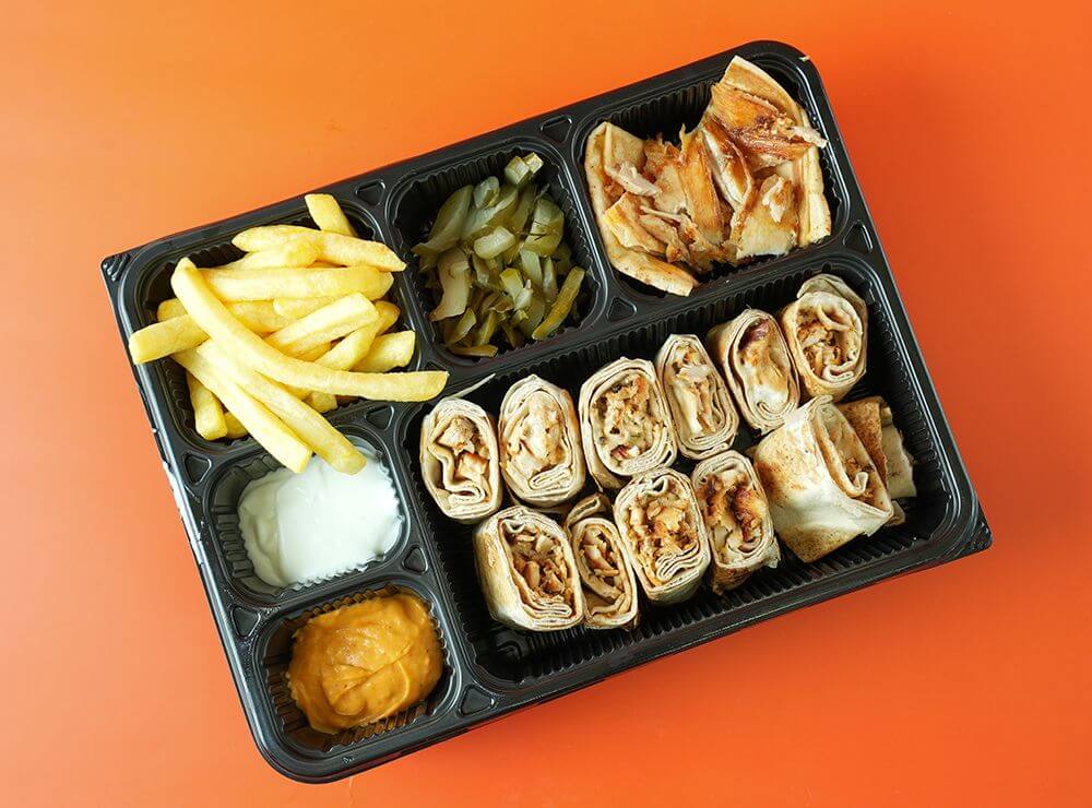 Jumbo Chicken Shawarma Saj Platter