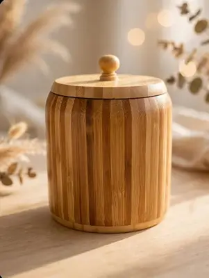 Bamboo Storage Jar with Lid