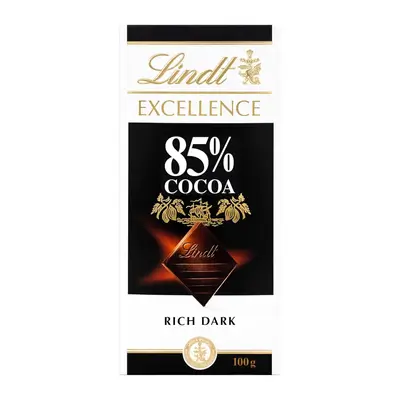 Lindt Excellence 85% Cocoa Rich Dark Chocolate, 100g