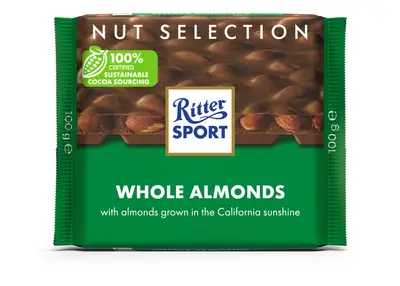 Ritter Sport Milk Chocolate Whole Almonds 100 g