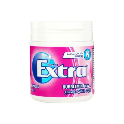Extra Bubblemint Sugarfree Gum Bottle, 60 Pieces
