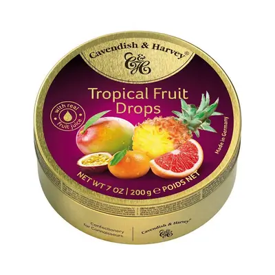 Cavendish and Harvey Tropical Fruit Drops Tins, 200g