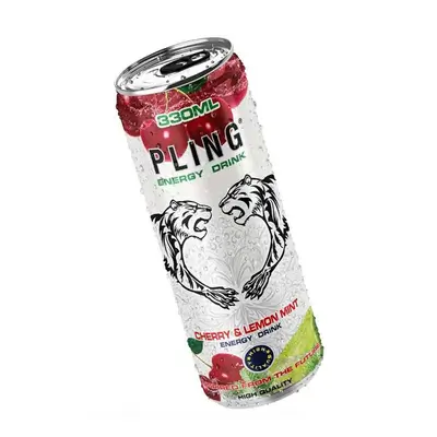 Pling Cherry And Lemon Mint Energy Drink, 330ml