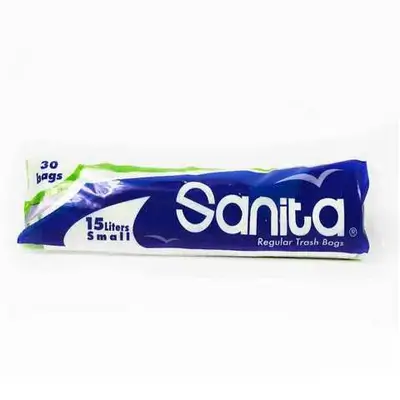 Sanita Regular Trash Bags, Small, 30 Pieces