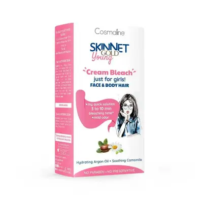 Cosmaline Skinnet Gold Young Bleaching Cream for Face and Body Hair