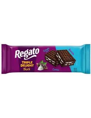 Regato Triple Delight Black Cocoa Biscuits with Cream