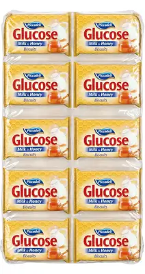 Piccadeli Glucose Milk & Honey Biscuits 10 x 40g