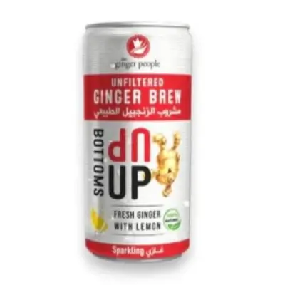 Bottoms Up Unfiltered Ginger Brew with Lemon