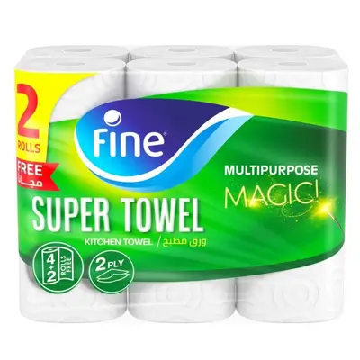 Fine Magic Super Towel 2 Ply Kitchen Towel, 4+2 Free