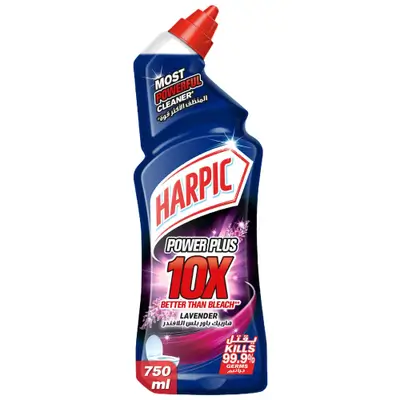 Harpic Power Plus 10X Lavender Disinfectant Toilet Cleaner