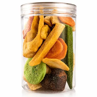Crispy Mixed Dried Vegetable Chips Jar