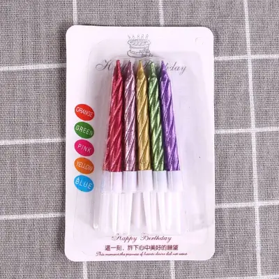 Happy Infinity Spiral Birthday Candles with Holders