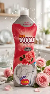 Extra Bubble Dishwash Liquid Flower