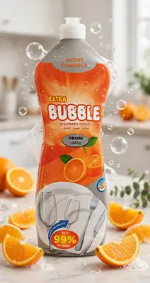 Extra Bubble Orange Dishwash Liquid