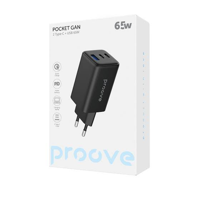 Proove Pocket GaN Wall Charger 65W 2 Type-C + USB