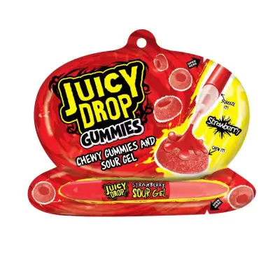 Sour Drop & Pen Jam Chewy Gummies and Sour Gel - Blueberry