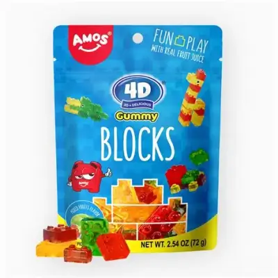 Amos 4D Gummy Blocks Mixed Fruit Flavor