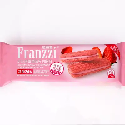 Franzzi Red Velvet and Strawberry Flavor Sandwich Cookies
