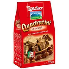 Loacker Quadratini Napolitaner Hazelnut Cream Filling Classic Wafer