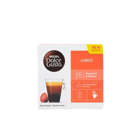 Nescafe Dolce Gusto Coffee Lungo Pods, 16 Pieces