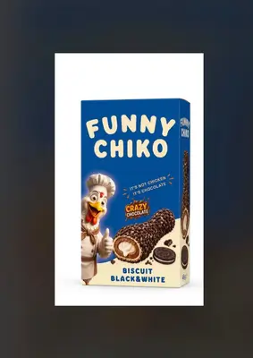 Funny Chiko Biscuit Black & White