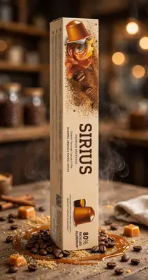 Sirius Premium Espresso Caramel Flavored Capsule Coffee