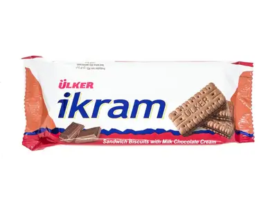 Ulker Ikram Sandwich Biscuits with Milk Chocolate Cream