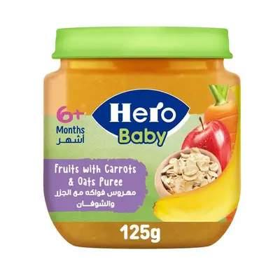 Hero Baby Fruits with Carrots & Oats Puree