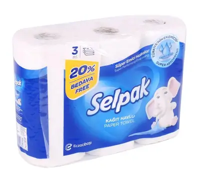 Selpak Kitchen Paper, 3 Rolls