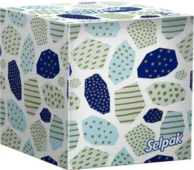 Selpak Cubic Facial Tissue 3Ply, 48 Pieces