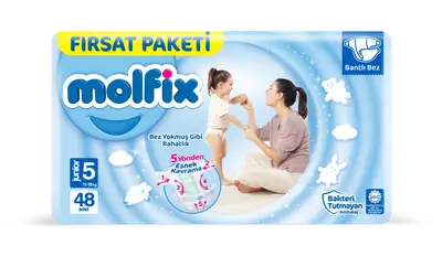 Molfix Junior (No.5) Baby Diapers Mega Pack 48 Pcs