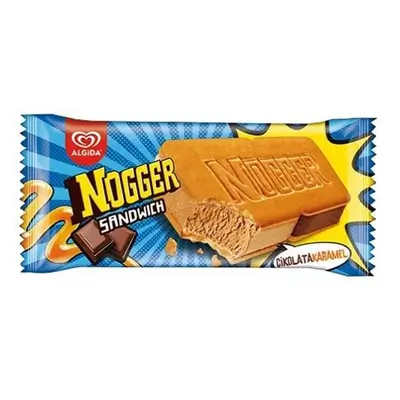Algida Nogger Chocolate & Caramel Ice Cream Sandwich