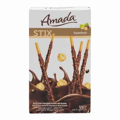Amada Stix Biscuit Sticks with Milk Chocolate & Hazelnut