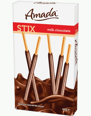 Amada Stix Milk Chocolate Biscuit Sticks