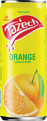 Tazech Orange Flavored Drink Can