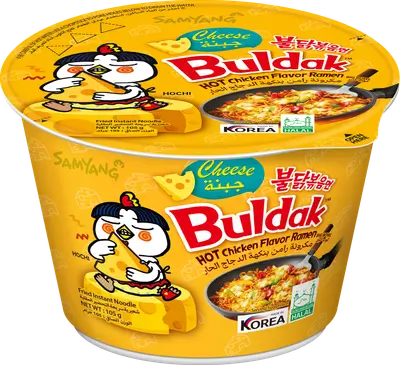 Samyang Cheese Hot Chicken Flavor Ramen Stir Fried Noodles Big Bowl