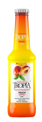 Tropia Peach Flavored Carbonated Drink