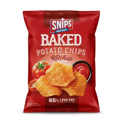 Snips Baked Potato Chips Ketchup