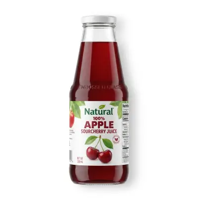 Natural 100% Apple Sourcherry Juice