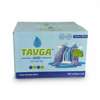  tavga Natural Drinking Water Cups Carton 60 pcs x 180 ml