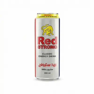 Red Strong Energy Drink Can 355 Ml