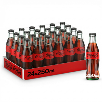 Coca-Cola Zero Sugar Glass Bottles Case 250ml x 24