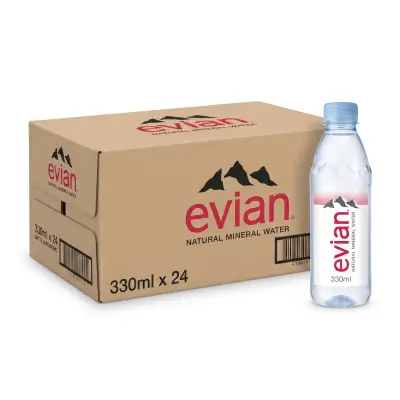 Evian Natural Mineral Water 330ml x 24