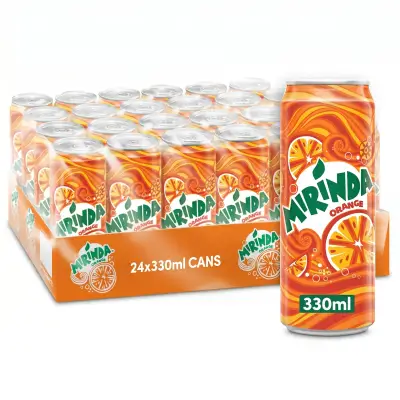 Mirinda Orange Carbonated Soft Drink Cans 24x330ml