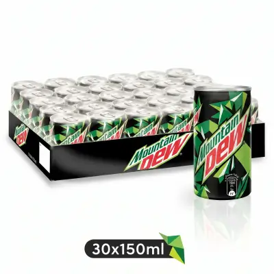 Mountain Dew Soft Drink Cans 30 x 150ml