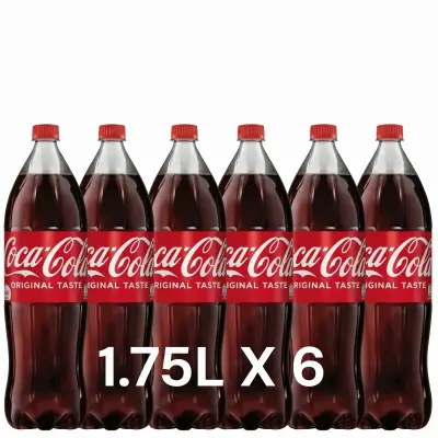 Coca-Cola Original Taste Soft Drink 1.75L x 6 Pack